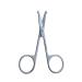 1PCS Silver Polished Stainless Steel Rounded Tip Personal Care Scissor Nose Ear Hair Trimmers Beard Hair Remover Removing Tools Makeup Accessories for Men and Women