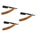 Frcolor 3st manual razor eyebrows razor wooden shaver safety razor handwell for men rasuradoras para hombres eyebrow razor wooden hairpin handbook man