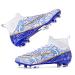 High-Top Men's Cleats Soccer Boots Lightweight Turf Football Shoes Breathable Firm Ground Soccer Shoes for Outdoor/Indoor/School/Game/Training 5.5 1162-cd-white