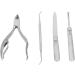 Cuticle Nipper Set 4 Piece Portable Cuticle Manicure Set with Nail Lifter for Home - Buy Online on GoSupps.com