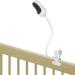 Flexible Clip Mount Compatible with Owlet, Motorola and Other Baby Monitor Camera with 1/4 Threaded Hole Without Tools or Wall Damage - White