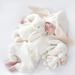 Kids Tales Newborn Baby Winter Rabbit Ear Hooded Romper - 0-3 Months (White) - Buy Online on GoSupps.com