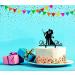 Mr and Mrs Wedding Cake Topper - Groom & Bride With Heavy Gun and Holding Flowers - Funny Gun Theme Wedding/Anniversary/Bridal Shower Cake Topper Funny Wedding Cake Topper (Heavy Gun) - Buy Online on GoSupps.com