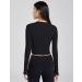 ZHENWEI Women's Cropped Athletic Jacket - Black, Medium - Long Sleeve Half Zip Workout Top - Buy Online on GoSupps.com
