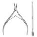 Olakin Set of 2 Cuticle Nippers Stainless Steel Cuticle Cutters Nail Clippers with Cuticle Pusher for Paronychia Onychomycosis Nail Fungus for Manicure and Pedicure