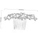FRCOLOR Set of 2 Bridal Headpiece Rhinestone Hair Accessories Hair Clips Combs Floral Hair Comb Side Comb for Wedding Hair Tiara Bridal Comb Wedding Hair Comb Flowers Headpiece Hair Pin White - Buy Online on GoSupps.com