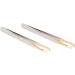 Precision Tweezers Eyebrow Hair Removal Tweezers 2pcs Acid Resistant Good Flexibility Cosmetic Tweezers for Eyebrows Facial Hair for Ingrown Hair - Buy Online on GoSupps.com