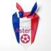 Dog hollow motif: football games sports Olympic games public holidays personalizable triangular cloth for pets is attached to the collar (flag: France)
