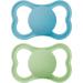 MAM Air Soothers 6+ Months (Pack of 2) Baby Soothers with Sterilisable Travel Case Baby Essentials Blue (Designs May Vary) Blue 1 6+ M Soother