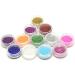 12 Mix Color Glitter Powder Dust Nail Art Acrylic Glitter Powder Nail Tips Decoration DIY Nail Art Pigment Glitter Dust Powder Set - Buy Online on GoSupps.com