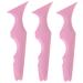 FOMIYES 3pcs Silicone Beauty Ruler Makeup Mascara Marscara Drawing Aid Eyeshadow Template With Wings Model 15X4.15CM Pink-2