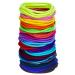 100 pieces hair elastic hair tie ponytail holder hair band (multi-colored) 5 x 0.3 cm