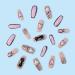Foccna Comic Pink Press on Nails - Extra Long Acrylic Coffin LOVE Design Fake Nails for Women - 24 pcs - Buy Online on GoSupps.com