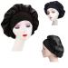 LFRNZS Satin Bonnet for Women - Soft Wide Elastic Band Silk Night Cap for Curly Natural Hair - Black - Buy Online on GoSupps.com