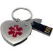 Heart EMR Key Ring by Key2Life | Silver Tone | International Shipping Available - Buy Online on GoSupps.com