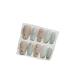 Handmade acrylic pink blush wearable false nails with glue full cover short press on nails lovely girls Nail enhancement (Color : 6 Size : S)