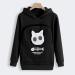 Womens Long Sleeve Cat & Dog Hoodie Sweater with Zipper - Warm Oversized Sweatshirt in Black 3XL - Buy Online on GoSupps.com