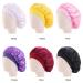 LEORX 5pcs Children Satin Sleeping Cap Set - Soft Bonnet with Wide Elastic Band for Kids (Yellow Purple Black Pink Red) - Buy Online on GoSupps.com