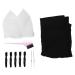 Frcolor 11-piece set apron-highlight-hairdresser coloring tools hook coloring for scarf clips clip cap salon styling tool brush reusable hook shampoo bleaching 30x30x2cm As shown
