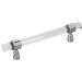 Crystal Acrylic Handle Transparent Easy to Install Drawer Pull Handle for Cabinets Drawers Dressers (B01277S Hole Pitch 128-bright Silver) - Buy Online on GoSupps.com