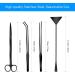 Liveek 4-in-1 Aquarium Aquascape Tools Kit - Stainless Steel Tweezers, Scissors, Spatula - Anti-Rust for Aquatic Plant, Fish Tank Clean - 12.5in Black - Buy Online on GoSupps.com