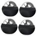 CLISPEED 4 Pieces Stainless Steel Massage Ball For Abdominal Muscles Fitness Face