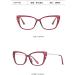 Buy SERONI Metal Temple TR90 Cat Eye Blue Light Blocking Glasses for Women & Men - Anti UV Computer & Reading Glasses - Purple-Red 53mm - Buy Online on GoSupps.com