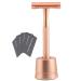 Metal Safety | Double-Edged for Men | Stainless Steel Mens Shaving - Smooth Shave Minimal Irritation | Portable Easy to Use | Suitable for Men Women All Skin Types | Silver rose gold