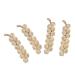 ABOOFAN 4pcs Simulated Garlic Hanging Skewers Lanyard Artificial Vegetable Model Photo Props Accessories