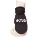 Shop LtuzPet Dog Hoodie - Boss Print Soft Fleece Jacket for Small Dogs | Warm & Stylish Black Outfit - Buy Online on GoSupps.com