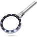 HD Magnifier 20 Times Old Man Reading Lights Handheld Optical Magnifier 10 Times LED Lights Reading All Metal Body 240 * 110 * 14MM Made in China - Buy Online on GoSupps.com