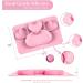 SFCCMM Toddler Baby Plates Silicone Divided Cartoon - Portable Non Slip Suction Toddler Plates for Children Baby and Kids Baby Dinnerware Eating Food Plates (Love Pink) - Buy Online on GoSupps.com