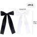 2 Pack Hair Bows for Girls and Women Large Bow Hair Clips Hair Barrette with Long Silky Satin Hair Accessories for Girls(Black White) - Buy Online on GoSupps.com