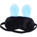 ULIFEMALL Cute 10 Rabbit Blue Sleeping Mask - Soft Fluffy Plush Bunny Blindfold for Kids, Girls, Boys, Women - Perfect for Night, Nap, Travel, Meditation - Buy Online on GoSupps.com