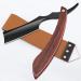 M&LD Cut Throat Razor Kit Single Edge Razor Blades Straight Cut Throat Razors for Shaving Stainless Steel Cut Throat Razor with Leather Sharpener for Barber Home & Salon Straight Razor Gifts for Men Maroont152