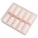Qbkohphifm 10 Rolls Mini White Flower Nail Transfer Foils Nail Sticker Nail Decals for Nail Art Spring Summer Floral Theme Nail Foil Transfer
