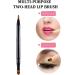 Exquisite Professional Lip Brush Applicators-Retractable Lipstick Brushes- Lipstick Gloss Makeup Brush Tool For Women and Girls (Two-Head-Black) - Buy Online on GoSupps.com