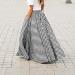 Sanahy Women's Vintage Plaid Maxi Skirt | High Waist A-Line with Pockets | Floor Length Beach Party Skirt in Black - Buy Online on GoSupps.com