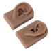 Handmade Flexible Earring Display Props - 3 Pairs of Reusable Human Ear Models for Piercing Training (Dark Skin Tone) - Buy Online on GoSupps.com