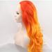 SHIYID Natural Wave Orange Synthetic Lace Front Wig - Long Heat Resistant Fiber Hair for Women | International Shipping - Buy Online on GoSupps.com