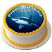 GREAT WHITE SHARK 7.5" PREMIUM Edible RICE PAPER Cake Topper TEXT D1