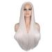 BGHJUE N Wig - White Long Straight Synthetic Wig | Body Wave Heat Resistant Glueless Full Wigs for Women - Average Cap Size - Buy Online on GoSupps.com