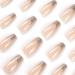 diduikalor Gold French Tip Press on Nails - Medium Length Acrylic Fake Nails - 24 pcs - Buy Online on GoSupps.com