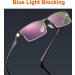 ZUVGEES Half Frame Metal TR90 Blue Light Filter Reading Glasses for Men & Women - Lightweight Anti-blue Computer Glasses in Gray - 1.0x Magnification - Buy Online on GoSupps.com