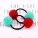 Lurrose 10-Piece Pom Pom Hair Tie Set | Fluffy Elastic Hair Bands for Women & Girls | Stylish Fur Ball Ponytail Holders | International Shipping Available - Buy Online on GoSupps.com