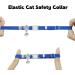 Personalized Royal Blue Cat Collar - Engraved with Name & Phone Number Elastic Design with Bell for International Shipping - Buy Online on GoSupps.com
