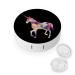 Patterned Unicorn Contact Lens Travel Kit Portable Cute Contact Box with Mirror for Daily Outdoor