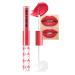 Bright Red Liquid Lipstick with Clear Lip Gloss Set Makeup Fat Oil Lip Gloss High Impact Lipstick Makeup Long Lasting Waterproof Lip Gloss Pack Gift Kit Lip Gloss for Women 11#