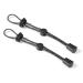 luzen 2Pcs Black Backpack Hiking Pole Ropes Adjustable Elastic Rope Lanyard Fixing Buckle Holder for Outdoor Hiking Walking Trekking Climbing Stick Pole Carry Tie Cord