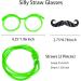 Funny Straw Glasses Silly Straw Glasses Crazy Straws Glass Straw with Mustache Bridal Shower Party Supplies Bar Accessories Reusable Drinking Straws(Green) - Buy Online on GoSupps.com